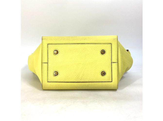 Céline Borsa in pelle gialla Celine Giallo - vista 4