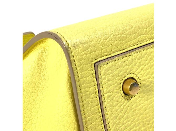 Céline Borsa in pelle gialla Celine Giallo - vista 6