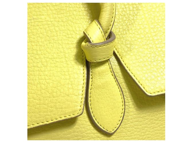 Céline Borsa in pelle gialla Celine Giallo - vista 8