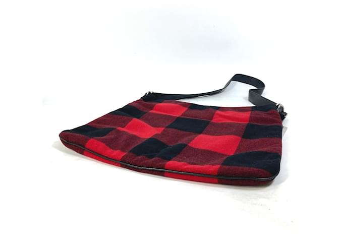Céline Borsa a spalla in cotone rosso Celine - vista 2