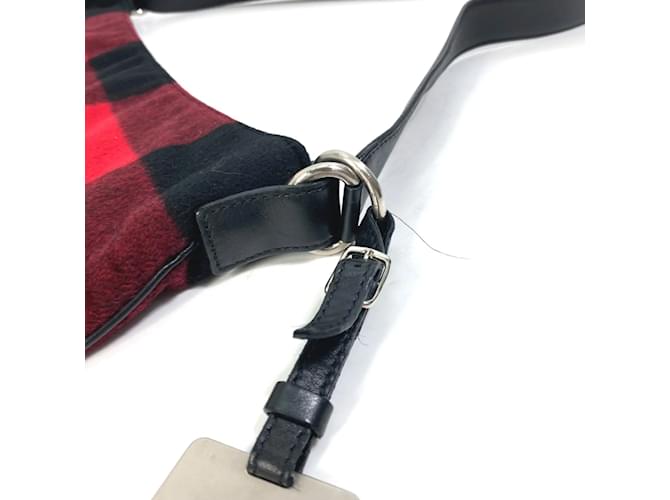 Céline Borsa a spalla in cotone rosso Celine - vista 4