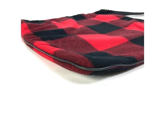 Céline Borsa a spalla in cotone rosso Celine - vista 5