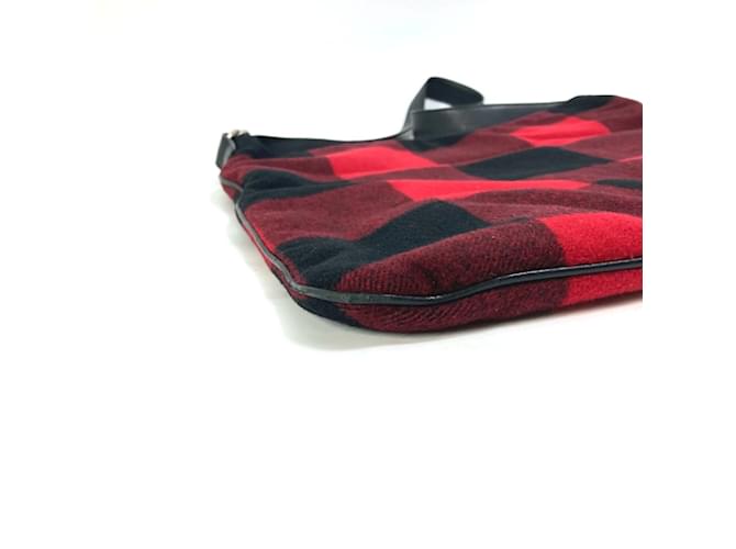 Céline Borsa a spalla in cotone rosso Celine - vista 6