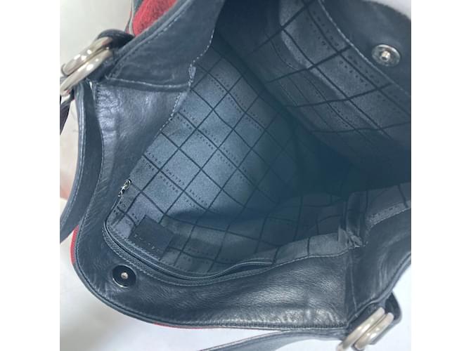 Céline Borsa a spalla in cotone rosso Celine - vista 7