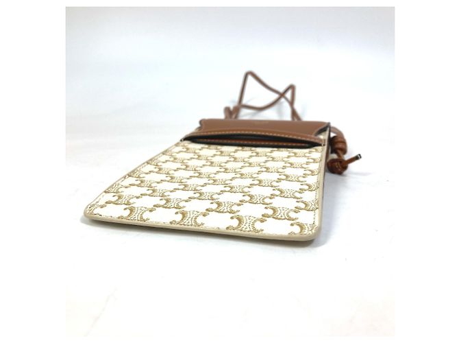 Céline Celine Triomphe Handy-Tasche Beige - Ansicht 5