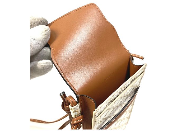 Céline Celine Triomphe Handy-Tasche Beige - Ansicht 8