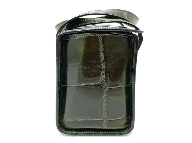 Céline Borsa a mano Celine verde coccodrillo stampato - vista 4