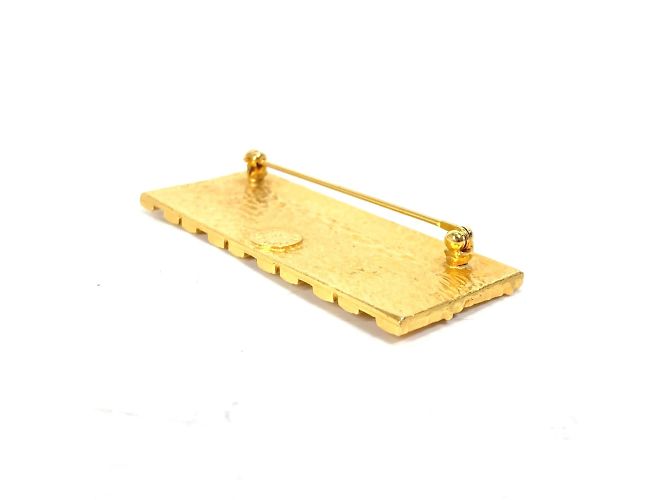 Céline Celine Arc de Triomphe Gold Plated Brooch - view 3