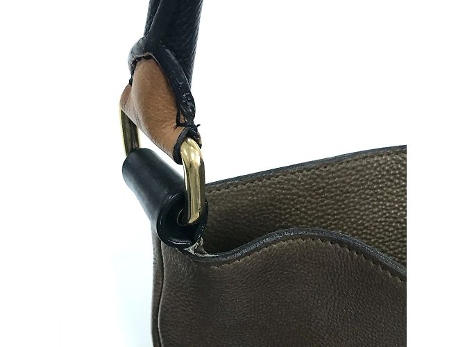 Céline Borsa a spalla in pelle marrone Celine - vista 13