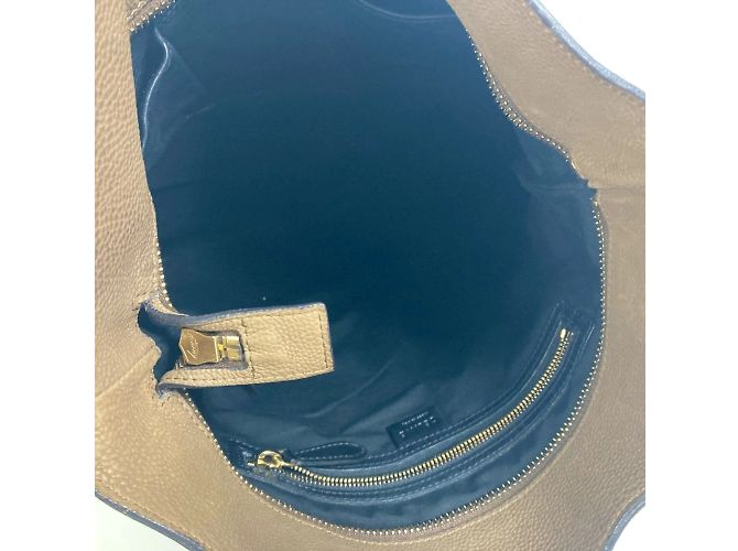 Céline Borsa a spalla in pelle marrone Celine - vista 15