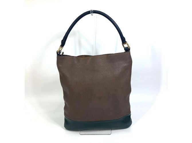 Céline Borsa a spalla in pelle marrone Celine - vista 2