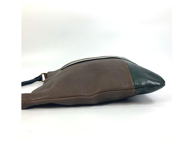 Céline Borsa a spalla in pelle marrone Celine - vista 3