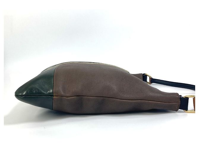 Céline Borsa a spalla in pelle marrone Celine - vista 4