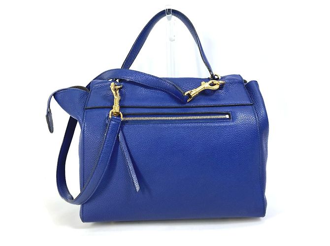 Céline Borsa a spalla in pelle blu Celine - vista 2
