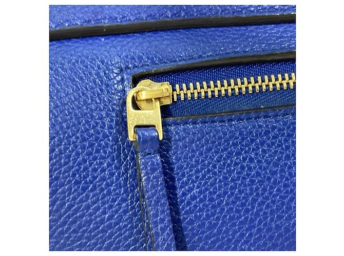Céline Borsa a spalla in pelle blu Celine - vista 4
