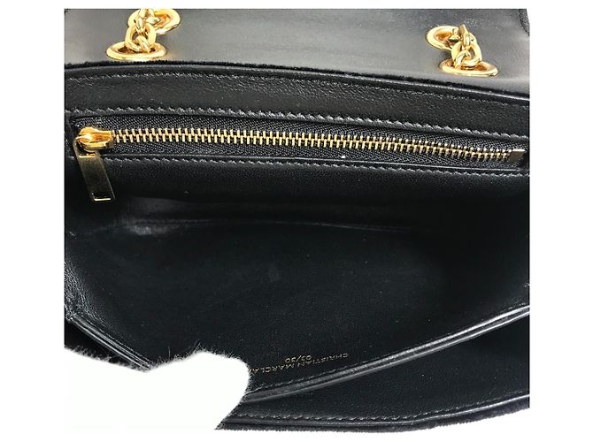 Céline Borsa a spalla Celine Small C Bag con catena Nero - vista 12