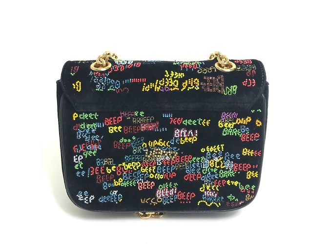 Céline Borsa a spalla Celine Small C Bag con catena Nero - vista 2