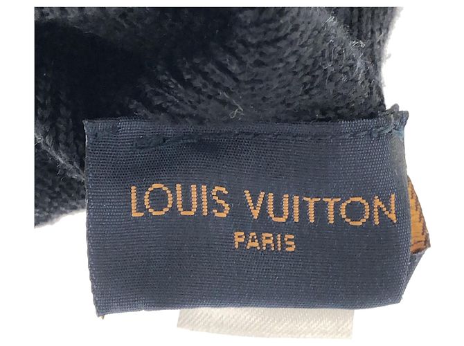 Guanti in lana nera Louis Vuitton Nero - vista 3