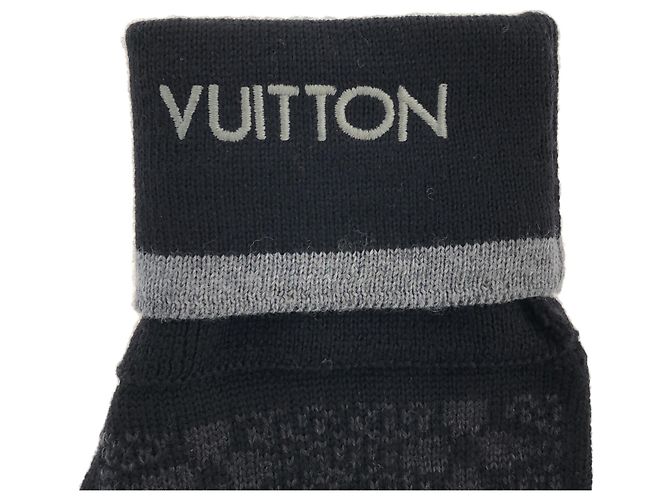 Guanti in lana nera Louis Vuitton Nero - vista 6