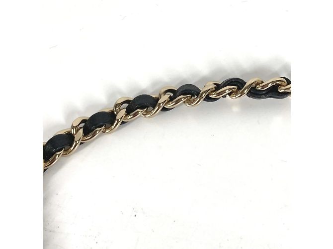 Timeless Chanel B22C 3-Ketten Kunstperlen Gürtel Schwarz - Ansicht 8