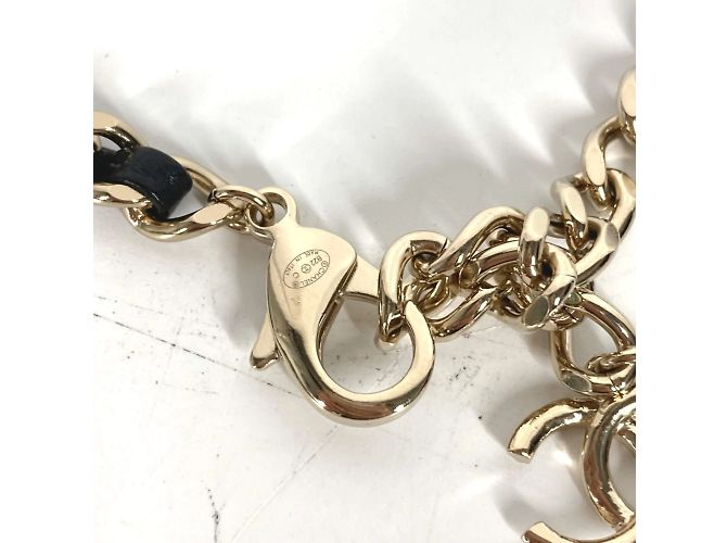 Timeless Chanel B22C 3-Ketten Kunstperlen Gürtel Schwarz - Ansicht 9