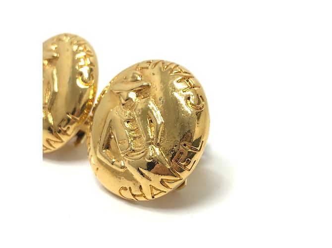 Vintage Gold Clip Ohrringe von Chanel Golden - Ansicht 5
