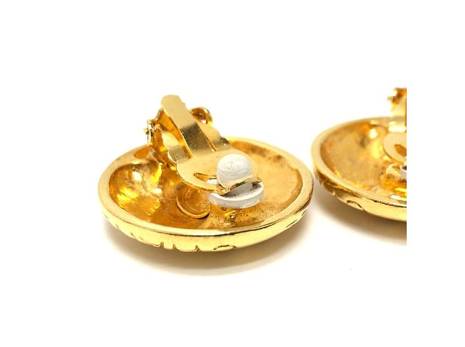 Vintage Gold Clip Ohrringe von Chanel Golden - Ansicht 7