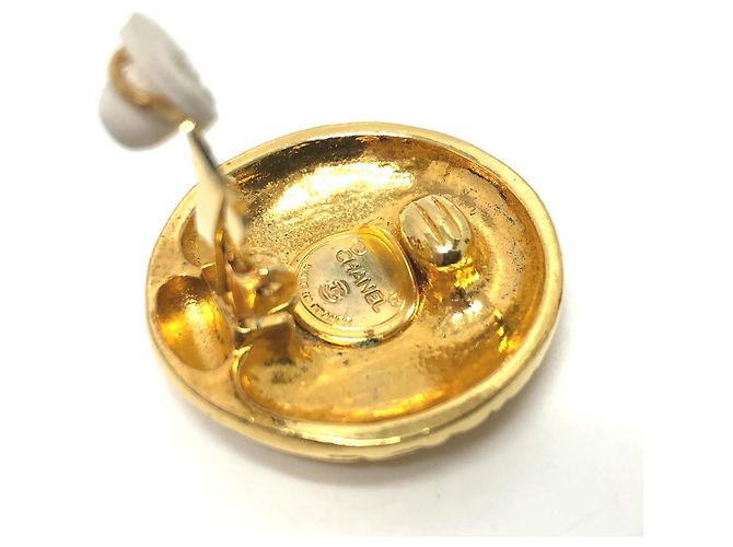 Vintage Gold Clip Ohrringe von Chanel Golden - Ansicht 8