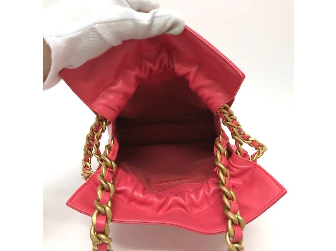Borsa in pelle rosa Chanel - vista 10