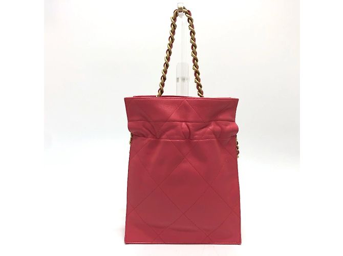 Borsa in pelle rosa Chanel - vista 2