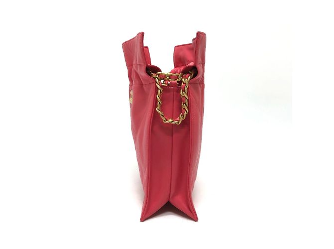 Borsa in pelle rosa Chanel - vista 3