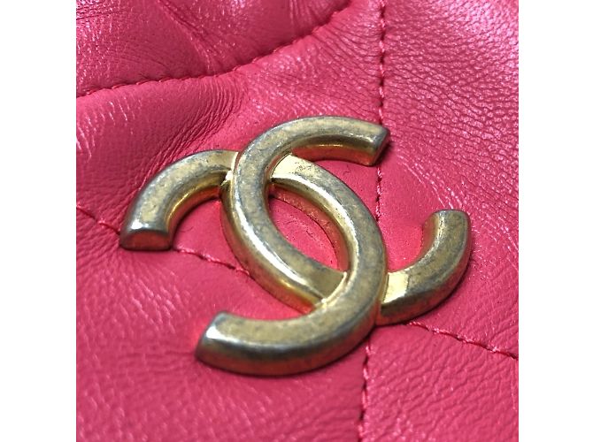 Borsa in pelle rosa Chanel - vista 7