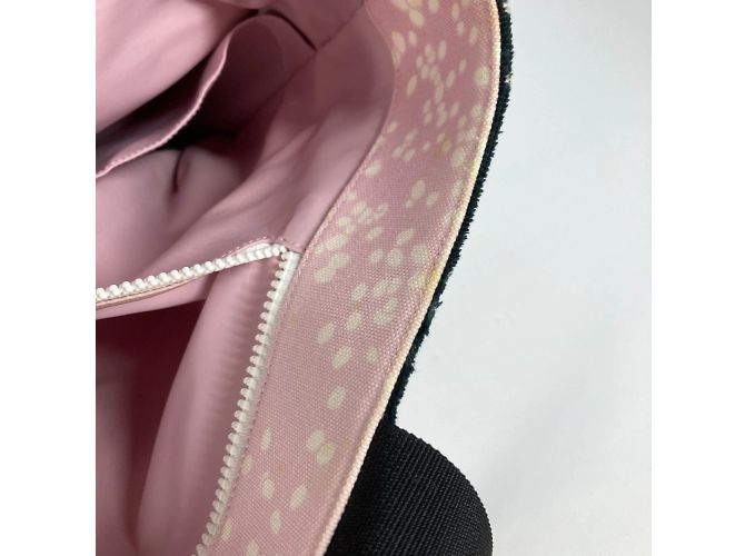 Borsa a spalla in cotone rosa Chanel - vista 15
