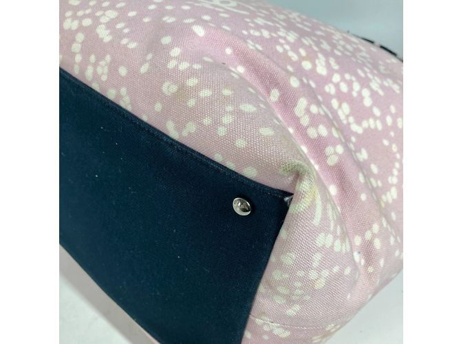 Borsa a spalla in cotone rosa Chanel - vista 6