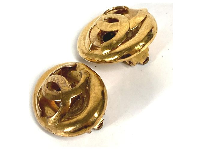 Vintage Gold Clip Ohrringe von Chanel Golden - Ansicht 2