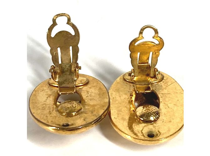 Vintage Gold Clip Ohrringe von Chanel Golden - Ansicht 5