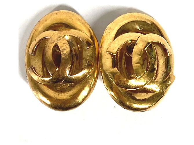 Vintage Gold Clip Ohrringe von Chanel Golden - Ansicht 6