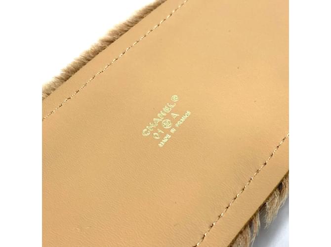 Chanel 01A Beiger Leder Gürtel - Ansicht 8