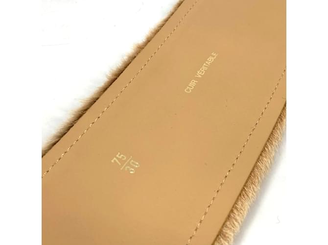 Chanel 01A Beiger Leder Gürtel - Ansicht 9