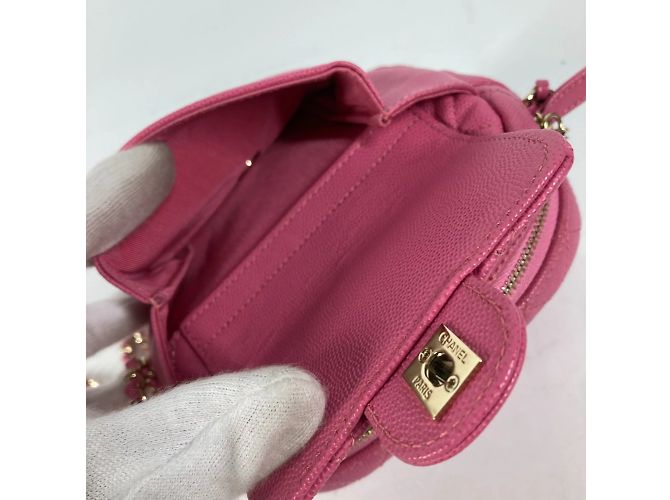 Borsa a catena trapuntata Chanel Rosa - vista 11