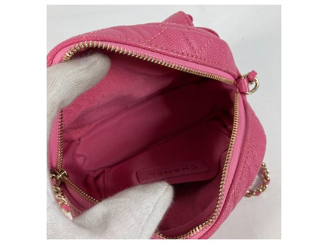 Borsa a catena trapuntata Chanel Rosa - vista 12