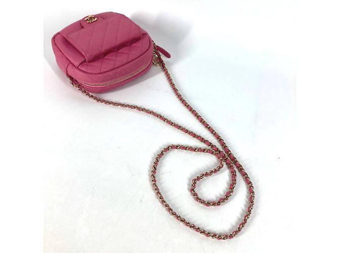 Borsa a catena trapuntata Chanel Rosa - vista 7