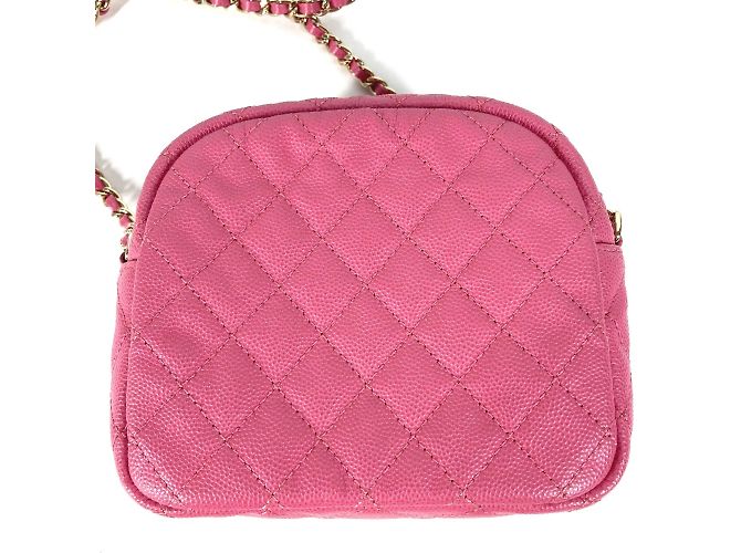Borsa a catena trapuntata Chanel Rosa - vista 9