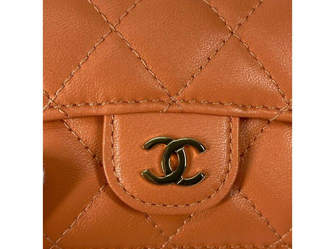 Cartera compacta trifold CC Mark AP0230 de Chanel Naranja - vista 11
