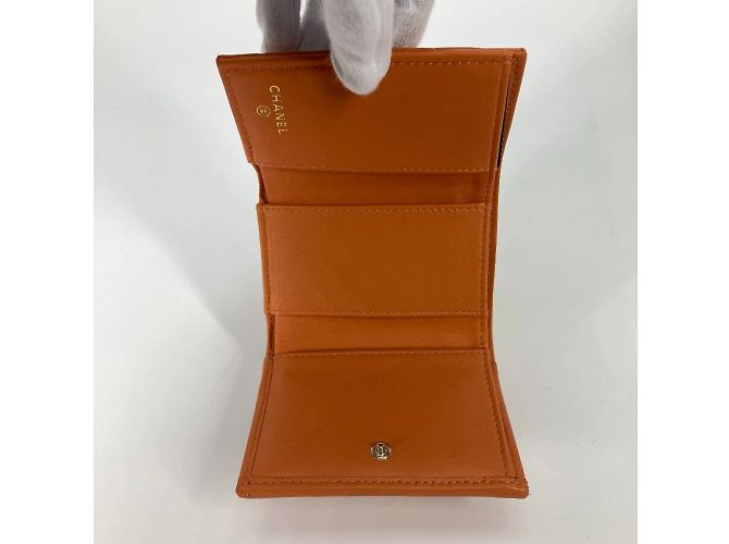 Cartera compacta trifold CC Mark AP0230 de Chanel Naranja - vista 13