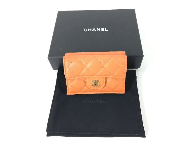 Cartera compacta trifold CC Mark AP0230 de Chanel Naranja - vista 16