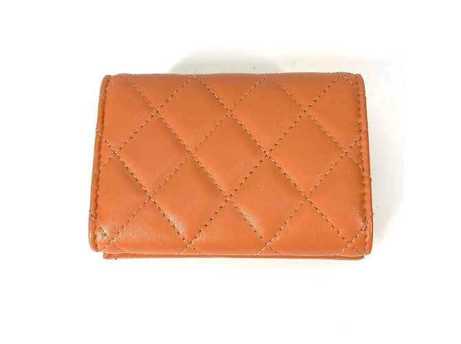 Cartera compacta trifold CC Mark AP0230 de Chanel Naranja - vista 2