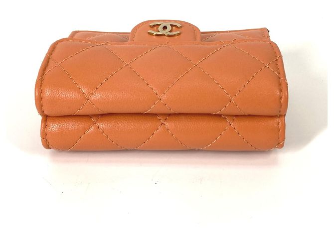 Cartera compacta trifold CC Mark AP0230 de Chanel Naranja - vista 3