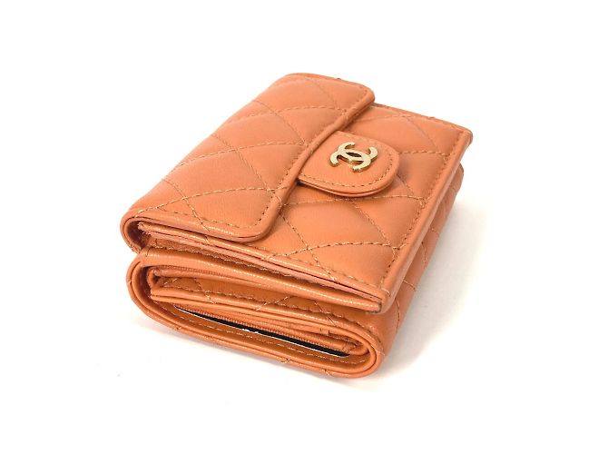 Cartera compacta trifold CC Mark AP0230 de Chanel Naranja - vista 5