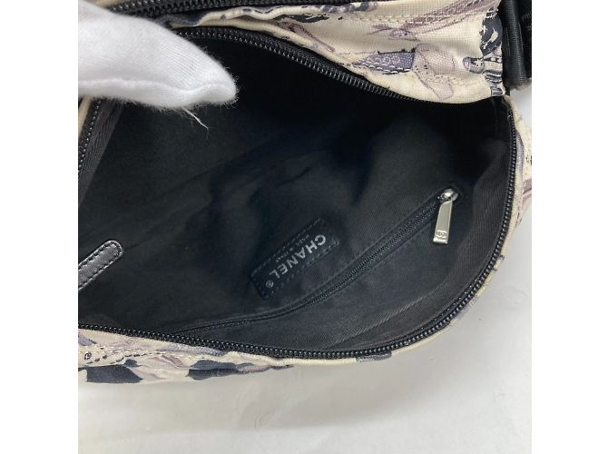 Borsa a spalla in tessuto nero Chanel - vista 13